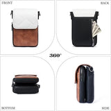 MUIIKOLA Women’s Z-blackbrown-white PU Leather Crossbody Phone Bag with RFID Card Slots and Adjustable Wide Strap