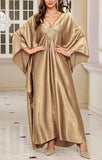 Women's Champagne Luxury Kaftan Maxi Dress