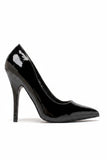 Pointy Toe Court Shoes Black Patent Stiletto Heel Formal Elegant G-924