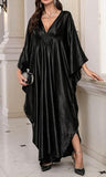 Women's Black Luxury Kaftan Maxi Dress