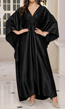 Women's Black Luxury Kaftan Maxi Dress