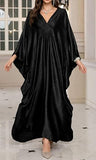Women's Black Luxury Kaftan Maxi Dress