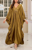Women's Golden Luxury Kaftan Maxi Dress