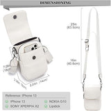 MUIIKOLA Women’s Z-beige PU Leather Crossbody Phone Bag with RFID Card Slots and Adjustable Wide Strap
