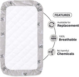 Cot Bed Sheets Super Soft Breathable Polycotton Fitted Sheet - Sleeping Moon Teddy