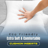 Cushion inserts, 45cm x 45cm, Extra Fluffy & Super Soft Cushion Pads - White
