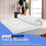 Mattress Topper 10CM Extra Thick with 1000GSM Filling Fiber