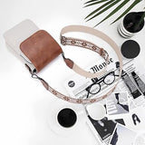 MUIIKOLA Women’s Z-beige-brown PU Leather Crossbody Phone Bag with RFID Card Slots and Adjustable Wide Strap