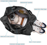 Black 32L Gym Duffle Bag with Shoe and Wet Compartments