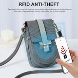 MUIIKOLA Women’s New-darkgrey PU Leather Crossbody Phone Bag with RFID Card Slots and Adjustable Wide Strap