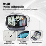 White 31L Water-Resistant Gym Bag with Shoe Compartment