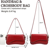 Crescent Shoulder Bag for Women | Vegan Leather Underarm Clutch with 2 Removable Straps | Lailas Clothing UK