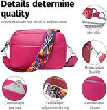 Light Pink Women’s Small PU Leather Crossbody Camera Bag with Two Straps