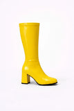 Women Fancy Dress Party GO GO Boots 1960s & 1970s Yellow GoGo boots