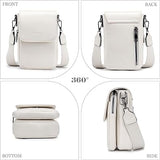 MUIIKOLA Women’s Z-beige PU Leather Crossbody Phone Bag with RFID Card Slots and Adjustable Wide Strap
