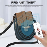 MUIIKOLA Women’s  New-brownblack1 PU Leather Crossbody Phone Bag with RFID Card Slots and Adjustable Wide Strap