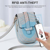 MUIIKOLA Women’s New-grey PU Leather Crossbody Phone Bag with RFID Card Slots and Adjustable Wide Strap