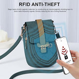 MUIIKOLA Women’s New-darkgreen PU Leather Crossbody Phone Bag with RFID Card Slots and Adjustable Wide Strap (Copy) (Copy)