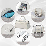 White 31L Water-Resistant Gym Bag with Shoe Compartment