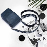 MUIIKOLA Women’s Z-blackblue PU Leather Crossbody Phone Bag with RFID Card Slots and Adjustable Wide Strap