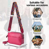Light Pink Women’s Small PU Leather Crossbody Camera Bag with Two Straps