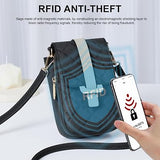 MUIIKOLA New-Black Women’s PU Leather Crossbody Phone Bag with RFID Card Slots and Adjustable Wide Strap