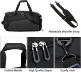 40L Black Gym Duffle Bag with Shoe Compartment – Water-Resistant Sports Holdall with Wet Pocket for Women & Men