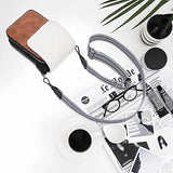 MUIIKOLA Women’s Z-blackbrown-white PU Leather Crossbody Phone Bag with RFID Card Slots and Adjustable Wide Strap