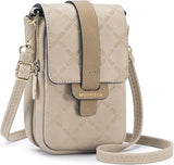 MUIIKOLA Women’s New-sandysoil PU Leather Crossbody Phone Bag with RFID Card Slots and Adjustable Wide Strap