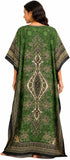 Women Green Polyester Kaftan Maxi Dress