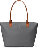 KALIDI Bluegrey Large Nylon Tote Bag for Women with Zip – Waterproof Lightweight Shoulder Handbag