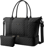 Women’s Large Foldable Travel Bag with Shoe Compartment