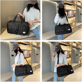 Black 32L Gym Duffle Bag with Shoe and Wet Compartments