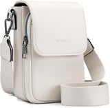 MUIIKOLA Women’s Z-beige PU Leather Crossbody Phone Bag with RFID Card Slots and Adjustable Wide Strap