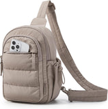 Women’s 4L Quilted Sling Crossbody Bag with Hidden Pocket