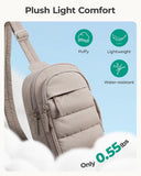 Women’s 4L Quilted Sling Crossbody Bag with Hidden Pocket