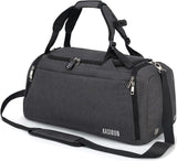 Classic Grey 42L Water-Resistant Gym Bag with Shoe Compartment – Weekend Travel Holdall with Wet Pocket
