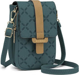 MUIIKOLA Women’s New-darkgreen PU Leather Crossbody Phone Bag with RFID Card Slots and Adjustable Wide Strap (Copy) (Copy)