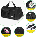 Black 32L Gym Duffle Bag with Shoe and Wet Compartments