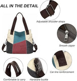 Women’s Retro Canvas Hobo Shoulder and Shopper Bag
