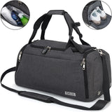Classic Grey 42L Water-Resistant Gym Bag with Shoe Compartment – Weekend Travel Holdall with Wet Pocket