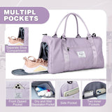A11-Purple Gym & Travel Duffle Bag with Shoe Compartment – Large Sports Holdall with Wet Pocket for Women & Men
