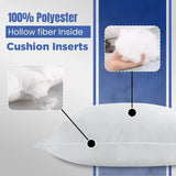Cushion inserts, 45cm x 45cm, Extra Fluffy & Super Soft Cushion Pads - White