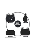 Women's Black Waterproof Nylon Crossbody Bag
