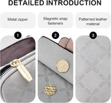 MUIIKOLA Women’s New-grey PU Leather Crossbody Phone Bag with RFID Card Slots and Adjustable Wide Strap