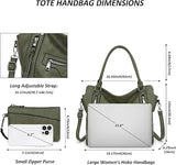 Women’s Dark Green Large Faux Leather Hobo Bag with Matching Purse – 2-Piece Set