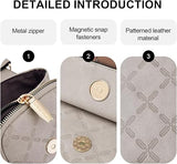 MUIIKOLA Women’s New-warmgrey PU Leather Crossbody Phone Bag with RFID Card Slots and Adjustable Wide Strap