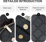 MUIIKOLA New-Black Women’s PU Leather Crossbody Phone Bag with RFID Card Slots and Adjustable Wide Strap