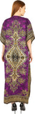 Women Purple Polyester Kaftan Maxi Dress