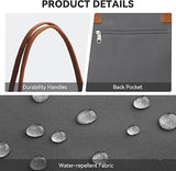 KALIDI Bluegrey Large Nylon Tote Bag for Women with Zip – Waterproof Lightweight Shoulder Handbag